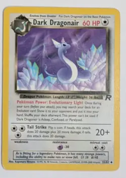 Dark Dragonair Team Rocket 33/82 LP WOTC Vintage Pokemon Card - Image 1