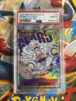PSA 10 Monkey D. Luffy Nika Alt Art OP05-119 SEC ONE PIECE Card Japanese 2023 - Image 1