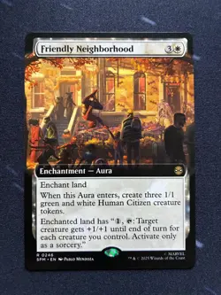 Friendly Neighborhood Extended Art Marvel's Spider-Man Rare (SPM) MTG - Image 1