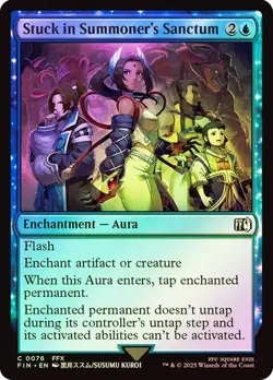 Stuck in Summoner's Sanctum FINAL FANTASY MTG MAGIC ENCHANTMENT AURA FOIL - Image 1