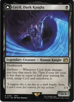 Cecil, Dark Knight, Rare MTG Card, NM Final Fantasy #91 - Image 1