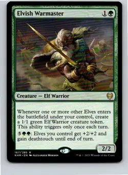 Magic the Gathering Elvish Warmaster Kaldheim MTG Free Shipping! - Image 1