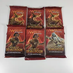 6 MTG Hour of Devastation Sealed Booster Packs Drafting English Magic Gathering - Image 1