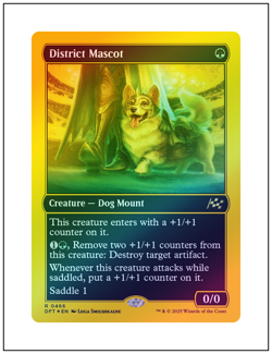 District Mascot, First Place Foil, Aetherdrift, Magic MTG NM - Image 1