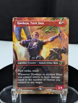 MTG Hawkeye Trick Shot BORDERLESS NON-FOIL NM Commander MSC #0506 Rare - Image 1