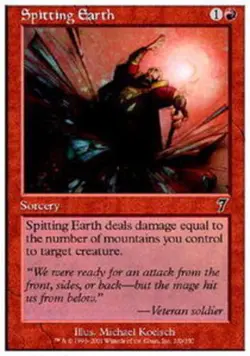 Spitting Earth - Foil NM, English MTG 7th Edition - Image 1