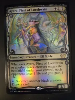 Ayara, First of Locthwain NM FOIL SHOWCASE MOM: Multiverse Legends MTG FREE SHIP - Image 1