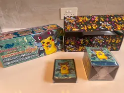 EMPTY Pokemon Center Mega Charizard X Poncho Pikachu Box NO PACKS/PROMOS - Image 2