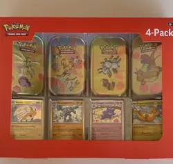 Pokemon TCG Scarlet & Violet—151 Mini Tin 4-Pack Box Booster Set English 2023 - Image 1