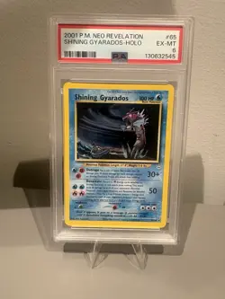 Pokemon TCG Shining Gyarados Holo Neo Revelation Card 65/64 PSA 6 - Image 1