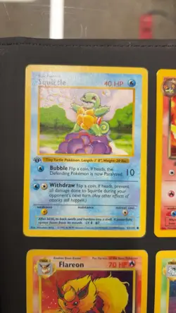 Vintage Pokemon Card Lot 1st Edition Squirtle Holo Flareon Snorlax Typhlosion - Image 2