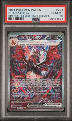 2024 POKEMON PAF EN-PALDEAN FATES SPECIAL ILLUSTRATION RARE CHARIZARD EX PSA 10 - Image 1