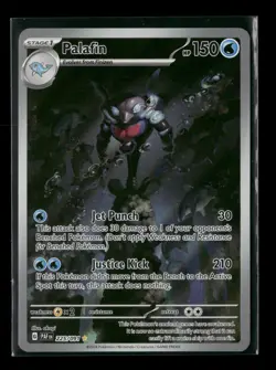 Palafin Holo Illustration Rare SV: Paldean Fates 225/091 NM Pokemon NM - Image 1