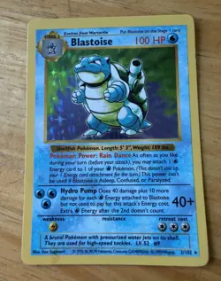 Shadowless Blastoise 2/102 Base Set Holo Rare English 1999 100 HP - Image 1