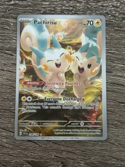 The Pokemon Company Pachirisu 208/198 SV01 Illustration Rare Full Art Holo EN - Image 1
