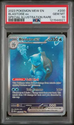 2023 PSA 10 Pokemon SV 151 Blastoise Ex 200/165 Special Illustration Rare SIR - Image 1