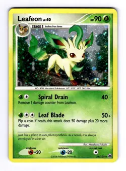 Leafeon (24) Majestic Dawn #24 (2008) Rare NM Pokemon - Image 1