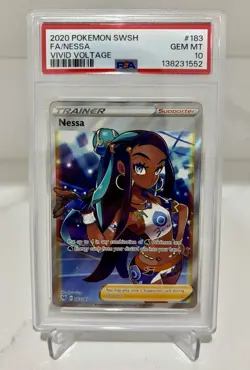 Pokemon Nessa 2020 Vivid Voltage 183/185 PSA 10 - Image 1