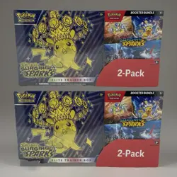 NEW POKEMON SCARLET & VIOLET SURGING SPARKS 2pk ETB BOOSTER BUNDLE 2x LOT SET - Image 1