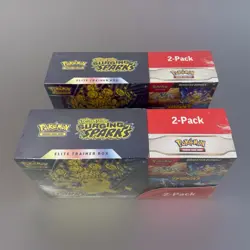 NEW POKEMON SCARLET & VIOLET SURGING SPARKS 2pk ETB BOOSTER BUNDLE 2x LOT SET - Image 2