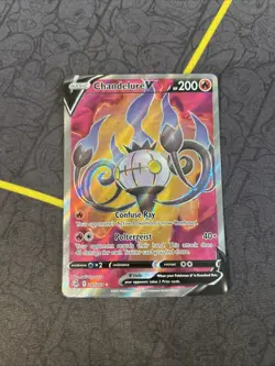 Chandelure V 247/264 Ultra Rare Fusion Strike Pokemon Card - Image 1