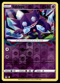Sableye 070/196 Rare Lost Origin Pokemon Reverse Holo Near Mint - Image 1