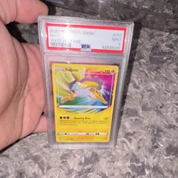 Pokemon 2020 SWSH04 Vivid Voltage Raikou 050/185 Amazing Rare Holo PSA 9 - Image 1