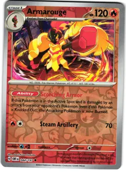 Armarouge Reverse Holo 44/197 Pokemon SV: Obsidian Flames - Image 1