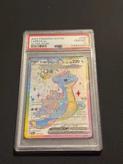 Pokemon TCG PSA 10 Stellar Crown Lapras EX Ultra Rare 158/142 - Image 1