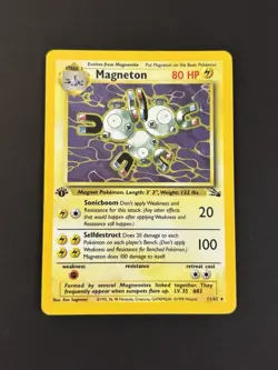 Wizards Pokemon TCG Magneton 11/62 Fossil Holo Rare 1st Edition HP80 English - Image 2