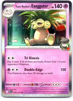Team Rocket's exeggutor 078/217 Rare Ascended Heroes Pokemon Holo Near Mint - Image 1