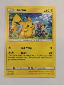 Pokemon TCG Pikachu Sun & Moon Trainer Kit (Alolan Raichu & Lycanroc) 29/30... - Image 1