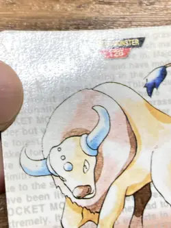 Pokemon Carddass Card Tauros No.128 Bandai Pocket Monsters Red ver. 1996 - Image 4