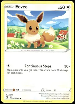 Eevee 205/264 Common Fusion Strike Pokemon Lightly Played - Image 1