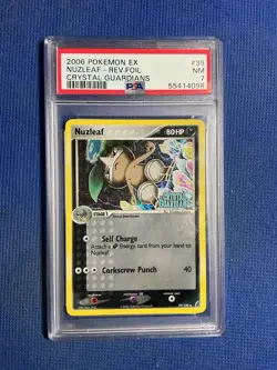 Pokemon TCG Card 2006 EX Crystal Guardians - Nuzleaf 39/100 Reverse Holo - Image 1