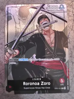 One Piece Card Game - Roronoa Zoro OP01-001 Alternate Art 25th Anniversary NM 4 - Image 1