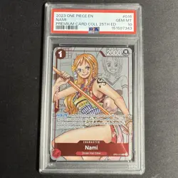 PSA 10 2023 One Piece Nami 25th Anniversary Premium Card Collection #OP01-016 - Image 1