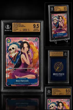 Bandai One Piece TCG Boa Hancock Alt Art Holo OP13-051 BGS 9.5 - Image 1