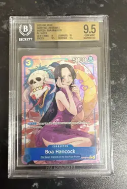 Bandai One Piece TCG Boa Hancock Alt Art Holo OP13-051 BGS 9.5 - Image 2