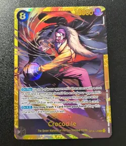 One Piece CCG Crocodile The Azure Sea's Seven Secret Rare Foil OP14-120 NM - Image 1