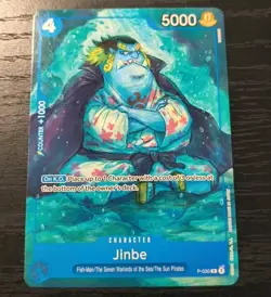 One Piece CCG Jinbe Non Holo Card P-030 NM - Image 1