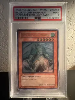 Raiza The Storm Monarch 1st Edition Ultimate Rare FOTB-EN026 PSA 9 Mint Yugioh - Image 2