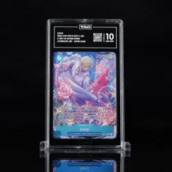 Sanji Alternate Art One Piece Op11-A Fist Of Divine Speed 051 GEM MINT TAG 10 - Image 1