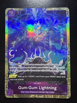 One Piece TCG OP09-077 Gum-Gum Lightning Best Selection Vol. 4 NM - Image 1