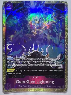 One Piece TCG OP09-077 Gum-Gum Lightning Best Selection Vol. 4 NM - Image 3