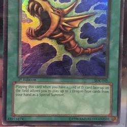 Yugioh! The Flute of Summoning Dragon SDK-A042 Super Rare 1st Edition LP - Image 4