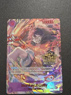 Monkey D. Luffy OP09-119 SEC One Piece 3rd ANNIVERSARY SET English - Image 2