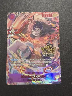 Monkey D. Luffy OP09-119 SEC One Piece 3rd ANNIVERSARY SET English - Image 3