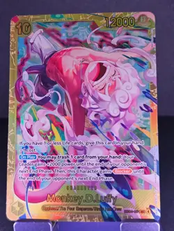 Monkey.D.Luffy EB04-061 Secret Rare Adventure on Kami's Island One Piece Foil NM - Image 1