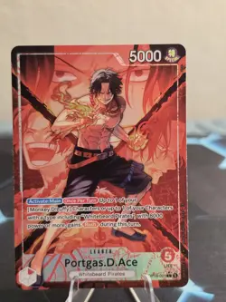 One Piece TCG Portgas.D.Ace OP16-001 Leader ALT ART NM - Image 1